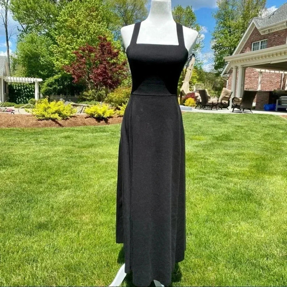 NWT Free People Dreamer Strappy Midi Dress Criss Cross Halter knit in Black - Picture 9 of 15